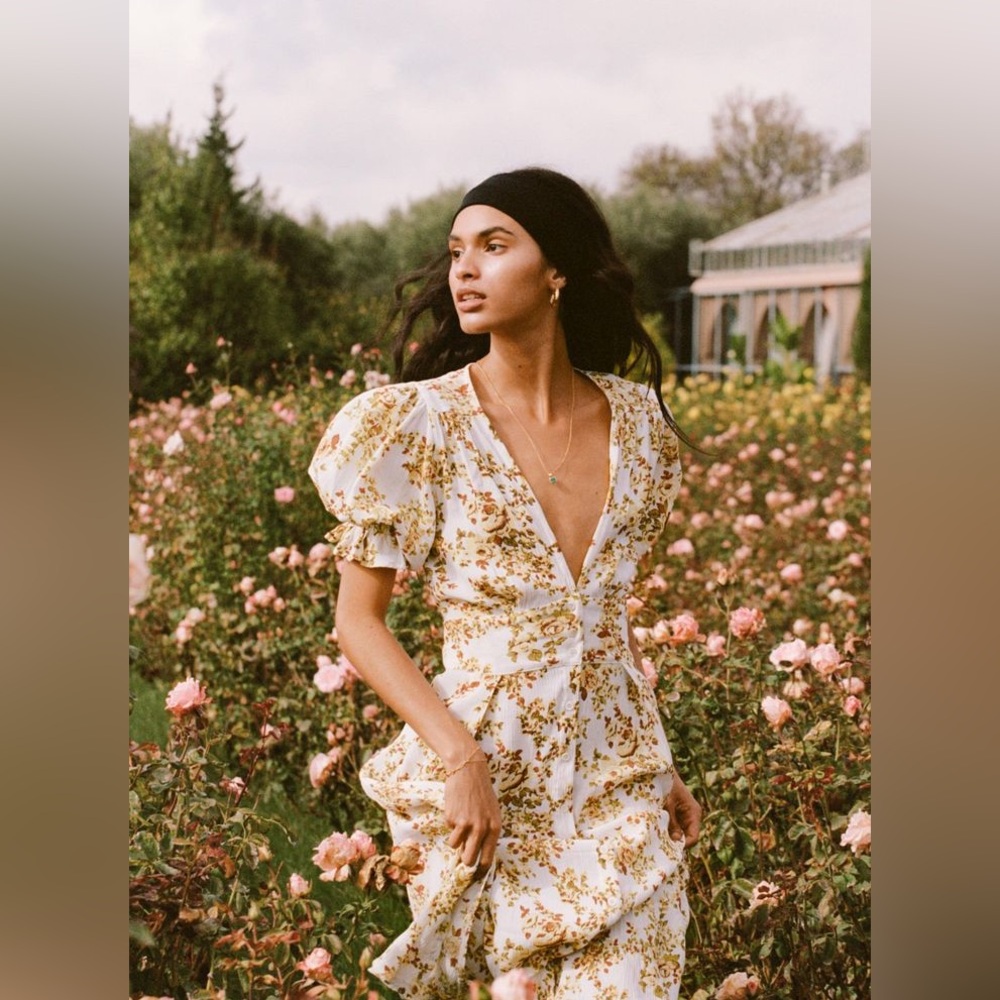 Faithful the brand yellow flower dress